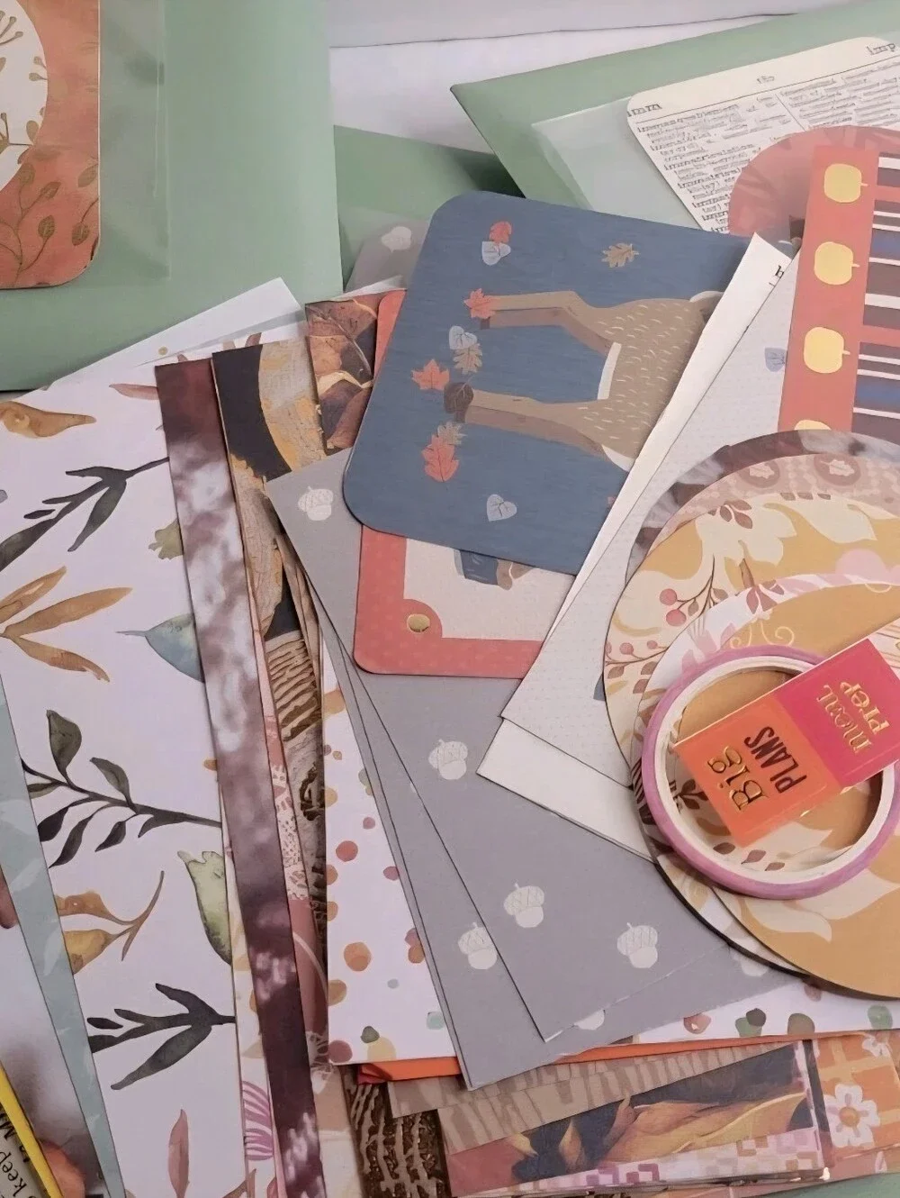 Junk Journal Fall Lot 50 Scrapbook Journal Ephemera Pieces